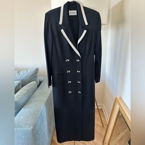 Vintage Double-Breasted Midi-Length Dress